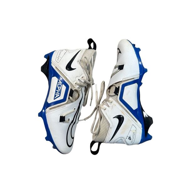 Nike Alpha Menace Pro 3 Football Cleats Lace Up "White/Black/Game Royal" Men’s 9 - Picture 4 of 11